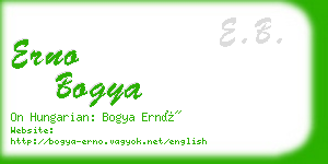 erno bogya business card